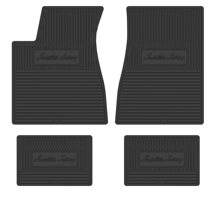 1971-1974 Plymouth Satellite Sebring Next Generation Custom Vintage Rubber Floor Mats Package